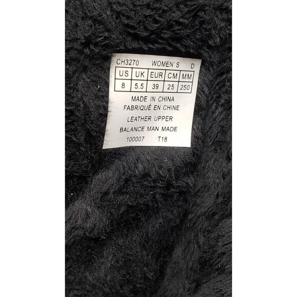 Aravon Womens Fairlee Black Leather Mid Winter Wedge Boots Waterproof Size 8 US - Picture 10 of 16